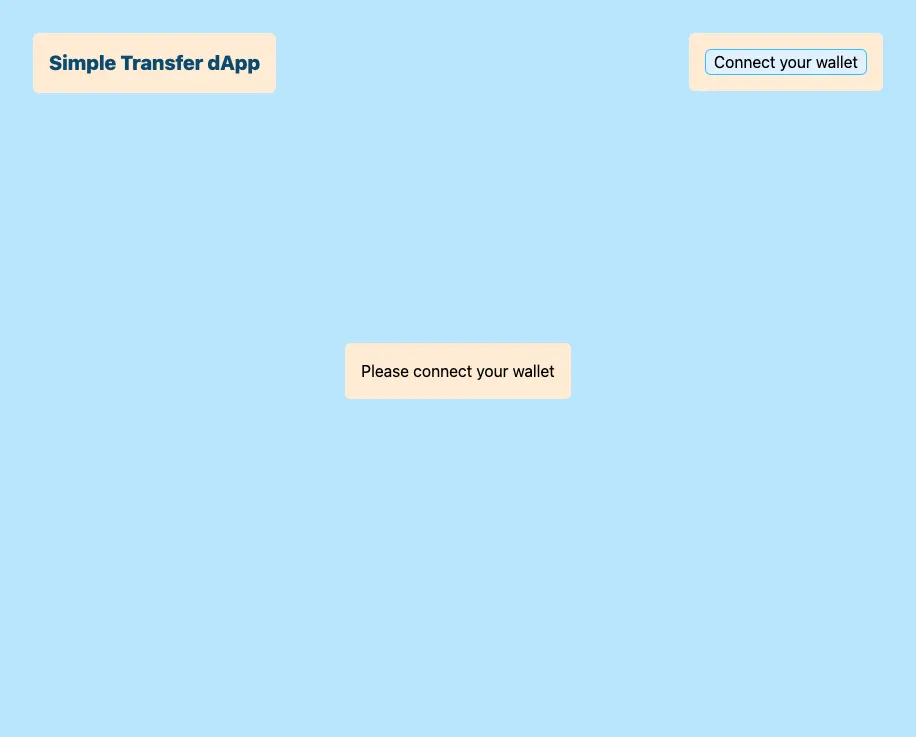 a bare bones example dapp